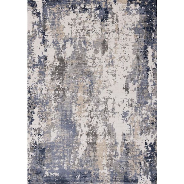 Sylvaris Collections 8 ft. x 11 ft. Blue Organic Indoor Area Rug
