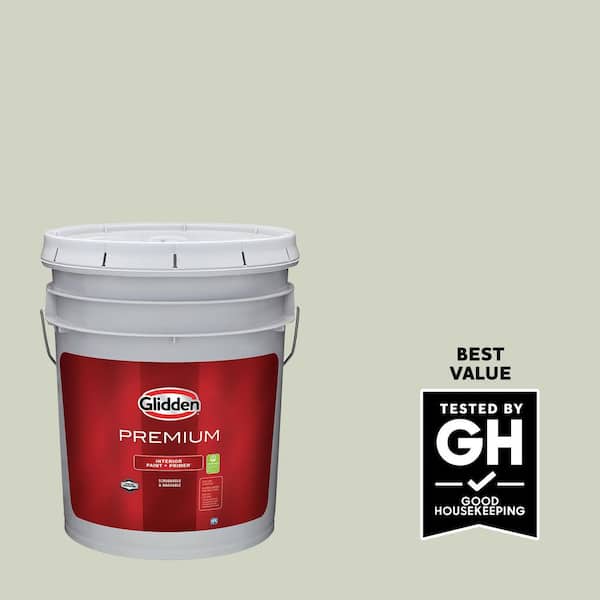 Glidden Premium 5 gal. PPG1125-2 White Sage Flat Interior Latex Paint