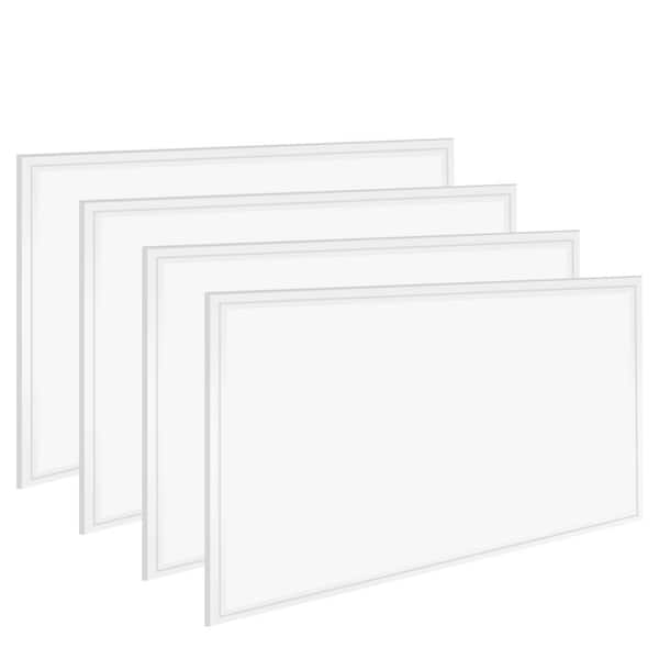 WYZM 2 ft. x 4 ft. 7800 Lumens Integrated LED Panel Light, 5000K, (4-Pieces)