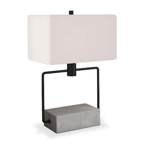 Holden 22-3/4 in. Blackened Bronze and Concrete Table Lamp