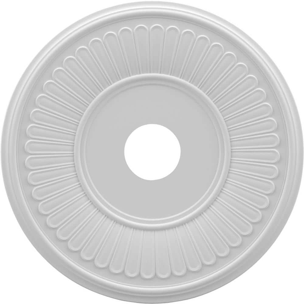 Ekena Millwork 1 in. H x 19 in. O.D. x 3-1/2 in. I.D. Berkshire PVC Ceiling Medallion Moulding (Fits Canopies Upto 8-3/8 in.)