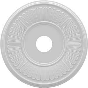 1 in. H x 19 in. O.D. x 3-1/2 in. I.D. Berkshire PVC Ceiling Medallion Moulding (Fits Canopies Upto 8-3/8 in.)