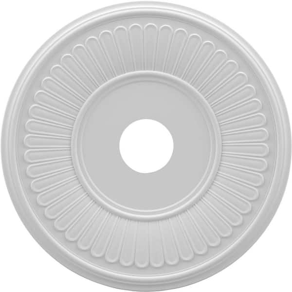 Ekena Millwork 1 in. H x 19 in. O.D. x 3-1/2 in. I.D. Berkshire PVC Ceiling Medallion Moulding (Fits Canopies Upto 8-3/8 in.)