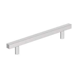 Bar Pulls Square 6-5/16 in. (160mm) Modern Polished Chrome Bar Cabinet Pull (10-Pack)