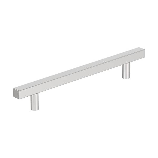 Amerock 10-Pack Bar Pulls Square 6-5/16 in.  160mm  Modern Polished Chrome Bar Cabinet Pulls