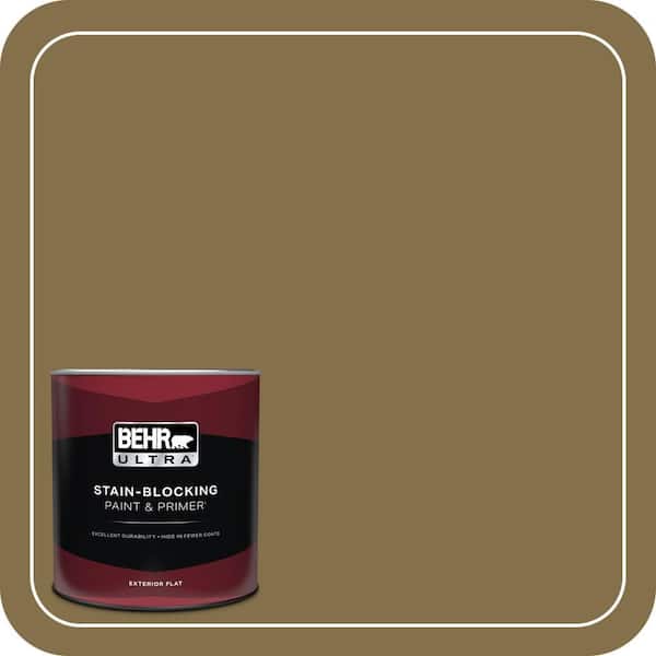 BEHR ULTRA 1 qt. #350F-7 Wild Mushroom Flat Exterior Paint & Primer