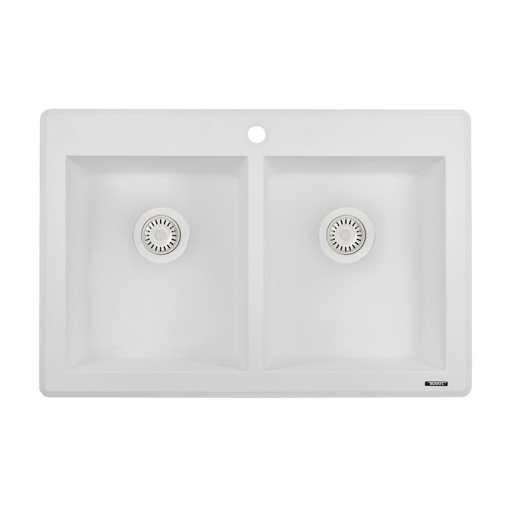 Reviews for Ruvati 33 in. Double Bowl Undermount Granite Composite ...