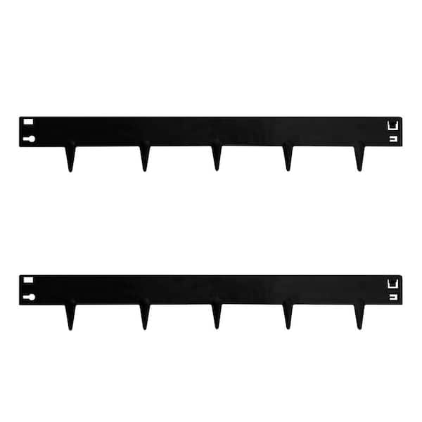Unbranded Landscape Edging, 42 in. x 8 in. x 0.2 in. Black Waterproof Garden Borders, Heavy Duty Corten Steel Edging (2-Pack)
