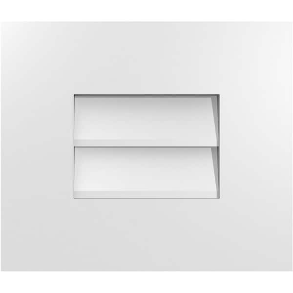 Ekena Millwork 14 in. x 12 in. Vertical Surface Mount PVC Gable Vent: Decorative with Standard Frame