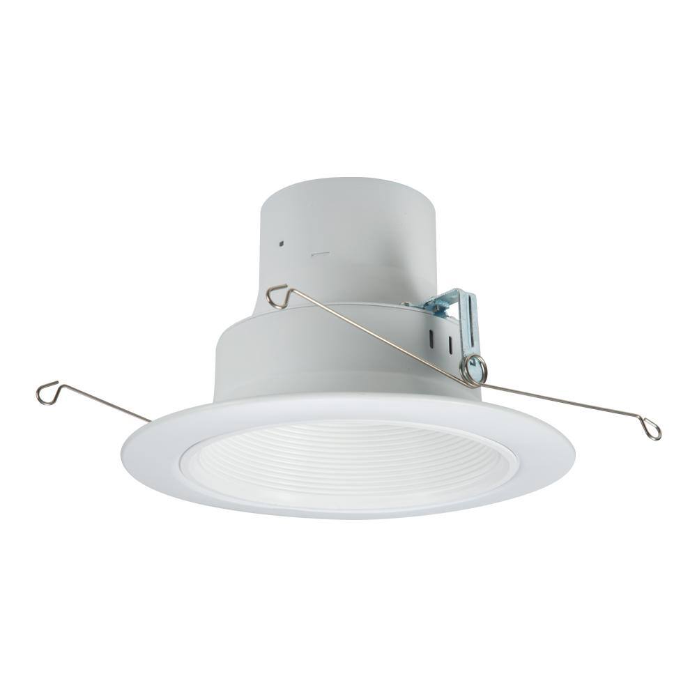 White Aluminum 6" LED Recessed Light Retrofit Trim