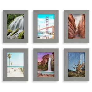Textured 3.5 in. x 5 in. Gray Picture Frame (Set of 6)
