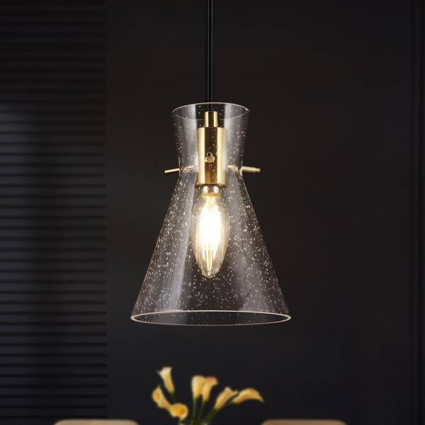 glass funnel pendant light