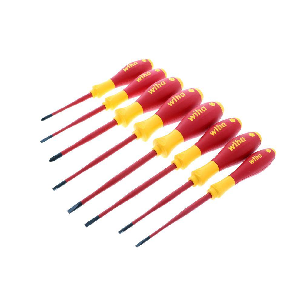 Wiha 8Piece Insulated Slim Line Screwdriver Set32197 The Home Depot