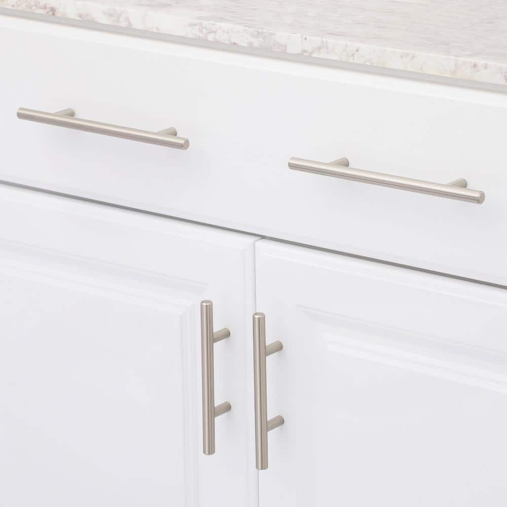 Brushed Nickel 8-Inch Bar Pull with Mounting Hardware