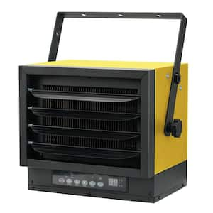 7500W Hardwire Forced Air Electric Ceiling Garage Heater, Remote Control, Timer, Digital Thermostat, 240-Volt, 40 Amp