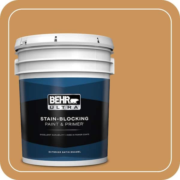 BEHR ULTRA 5 gal. #M250-5 Burnt Pumpkin Satin Enamel Exterior Paint & Primer