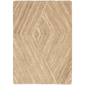 Graceful Taupe 4 ft. x 6 ft. Geometric Contemporary Area Rug