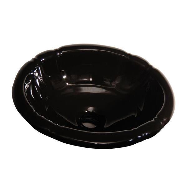 Pegasus Sienna Drop-in Bathroom Sink in Black