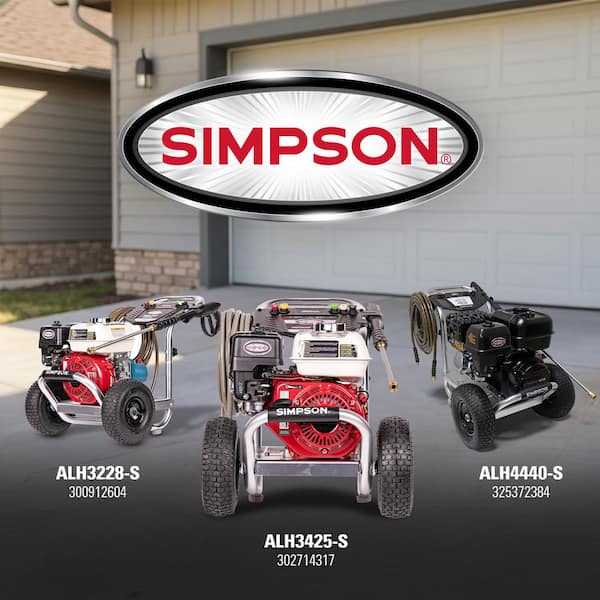 SIMPSON 3400 PSI 2.5 GPM Gas Pressure Washer, Honda GX200 Engine