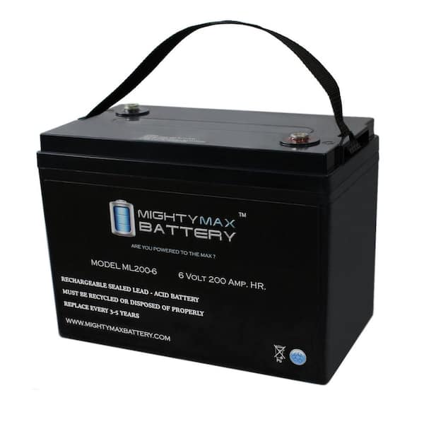 MIGHTY MAX BATTERY 6-Volt 200AH SLA Battery Replacement for GolfCart RV Recreational Vehicle