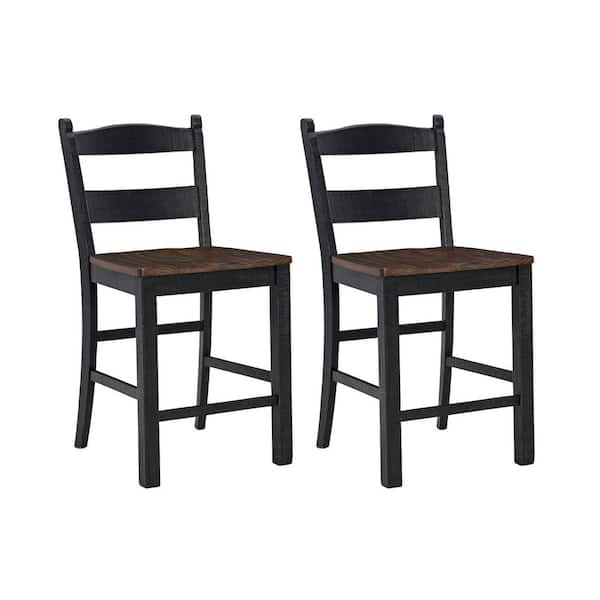 Signature DESIGN BY ASHLEY Valebeck Black/Brown Wood Counter Height Bar Stool