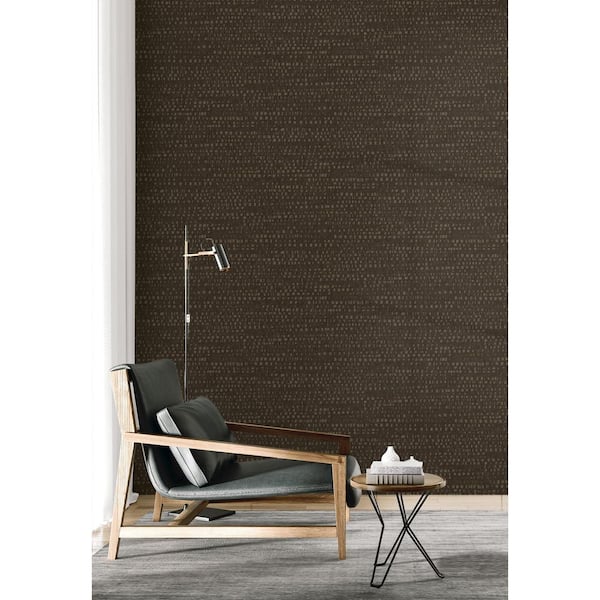30.75 sq. ft. Smoked Walnut The Sloane Vinyl Peel and Stick Wallpaper Roll