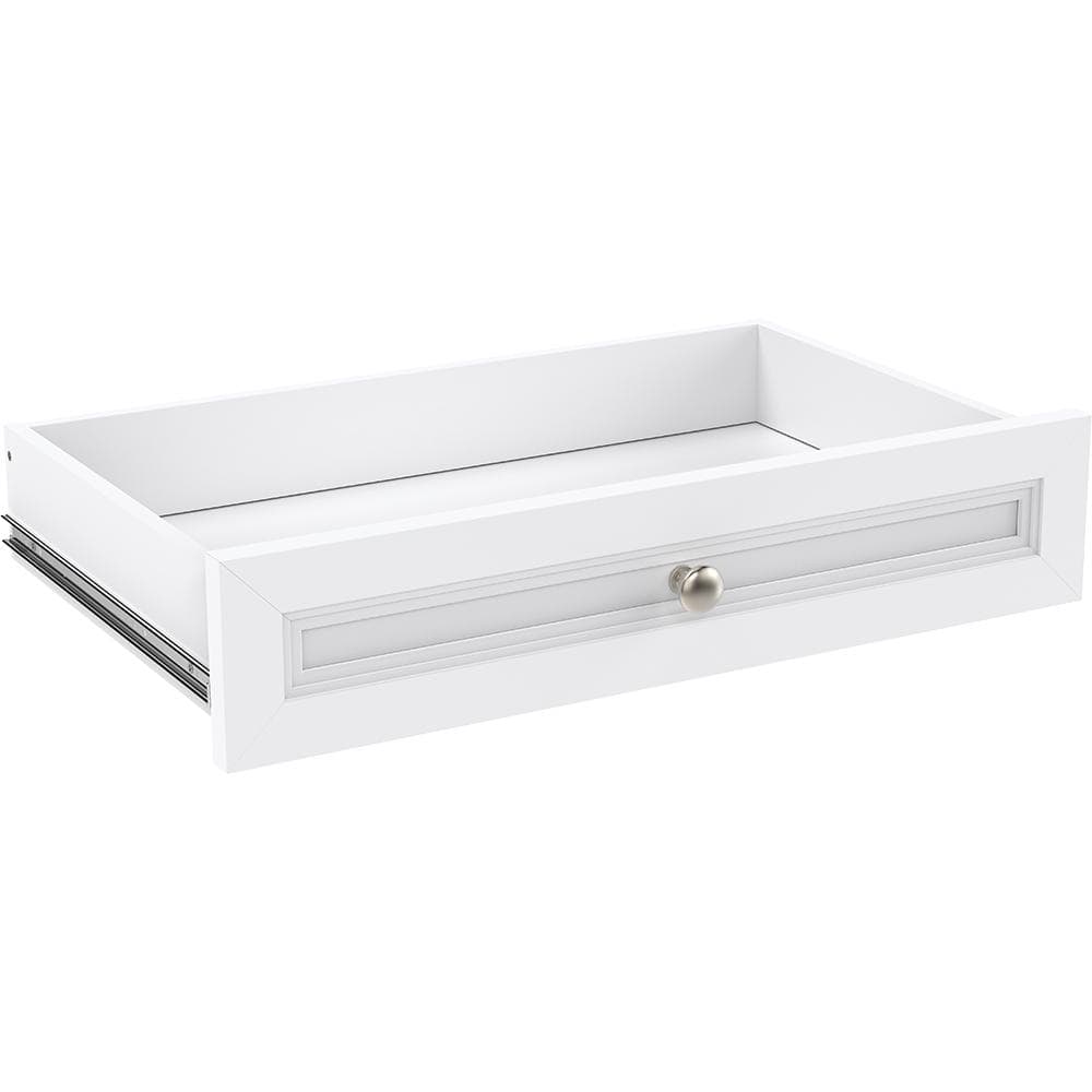 ClosetMaid Selectives 5 in. H x 23.5 in. W White Wood Drawer with Silver Handle