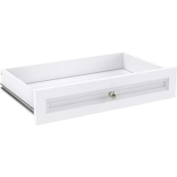 ClosetMaid Selectives 5 in. H x 23.5 in. W White Wood Drawer with Silver Handle