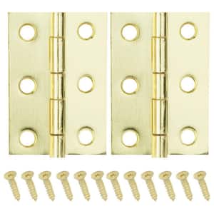 2-1/2 in. x 1-9/16 in. Bright Brass Middle Hinges