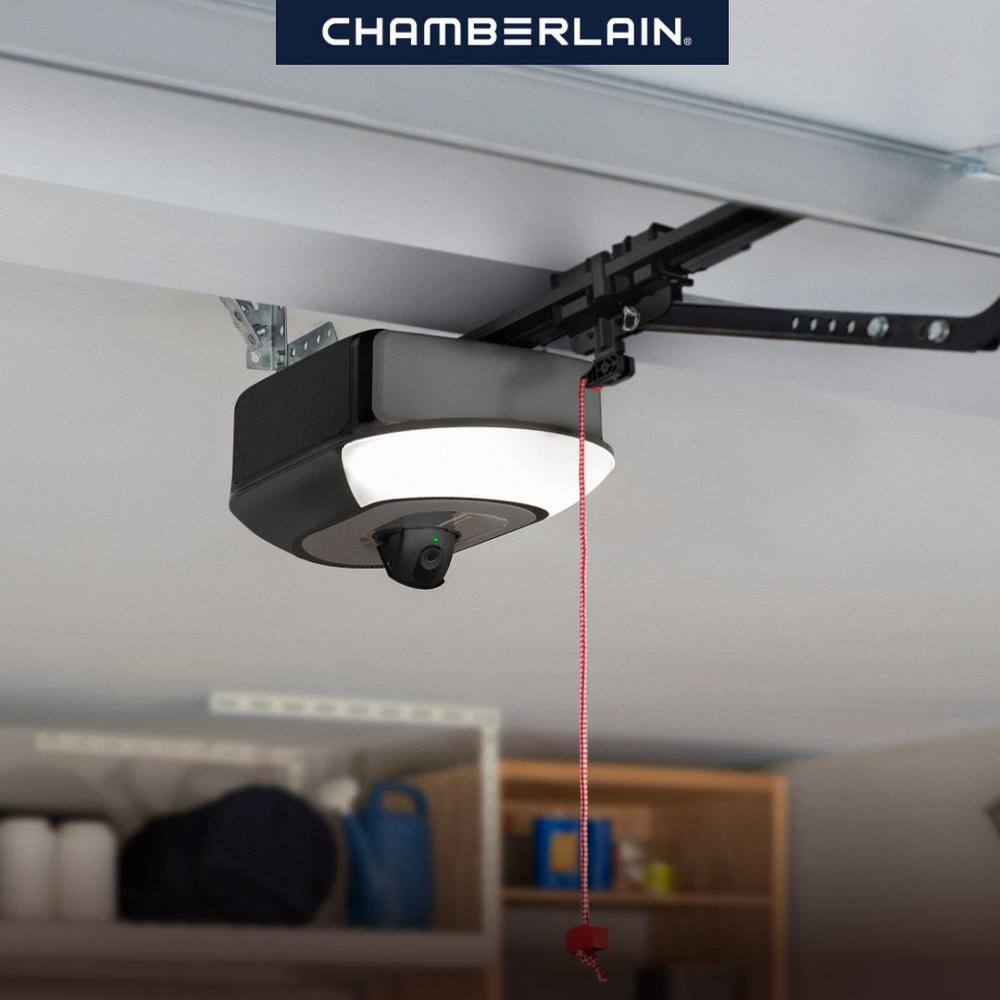 Chamberlain 3/4 HP Black and White Belt Drive Smart Garage Door Opener