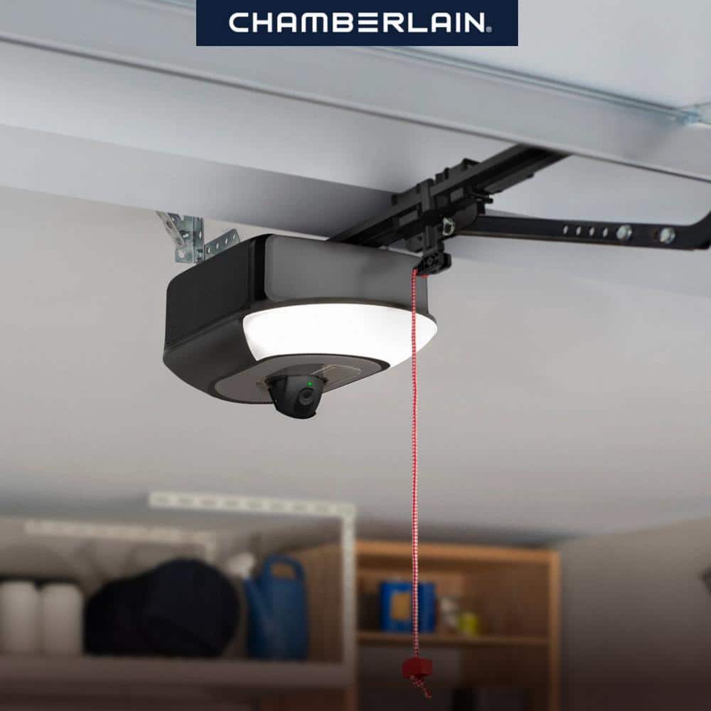 Chamberlain 3/4 HP Black and White Belt Drive Smart Garage Door Opener