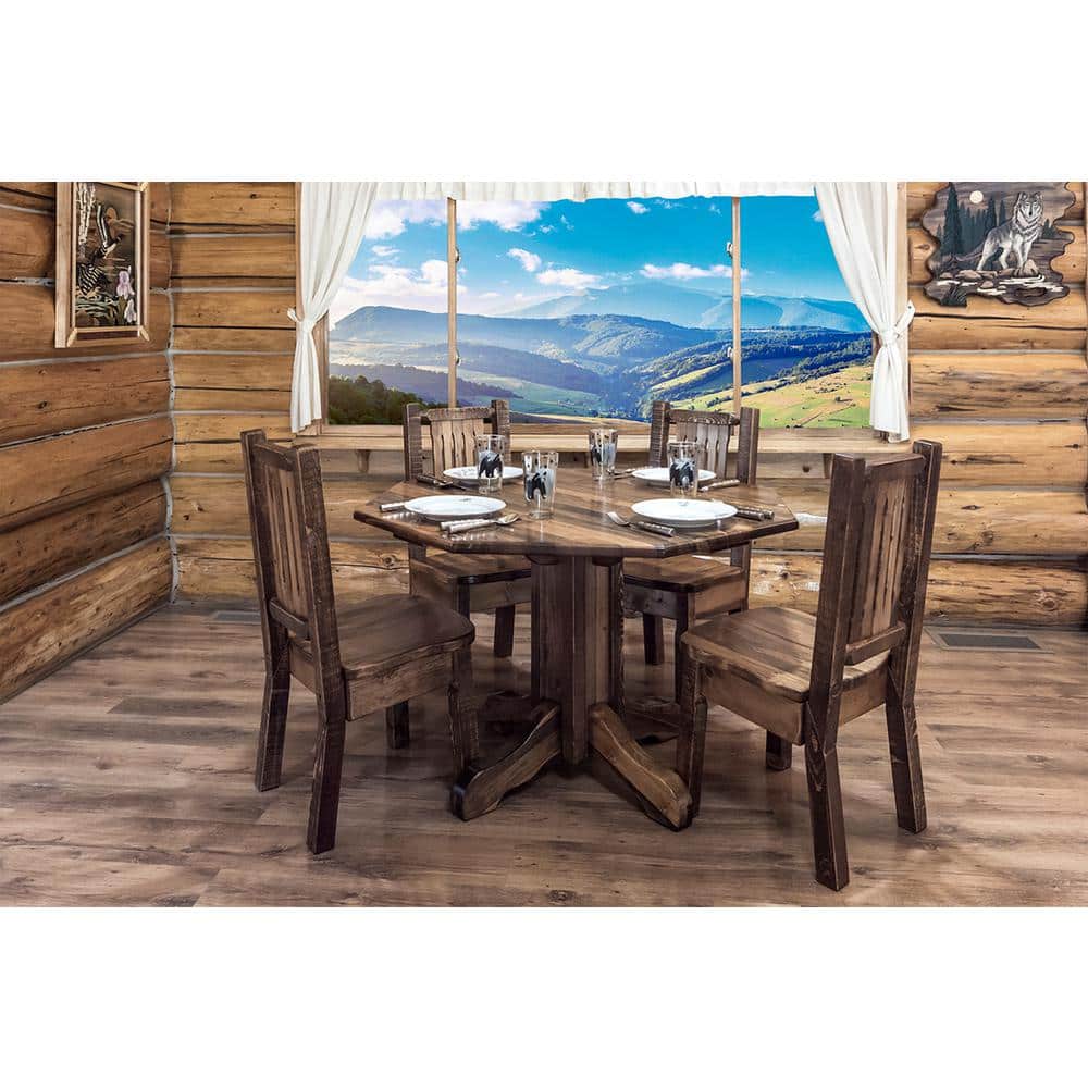 Early American Reclaimed Wood 45" Octagonal Bar Table