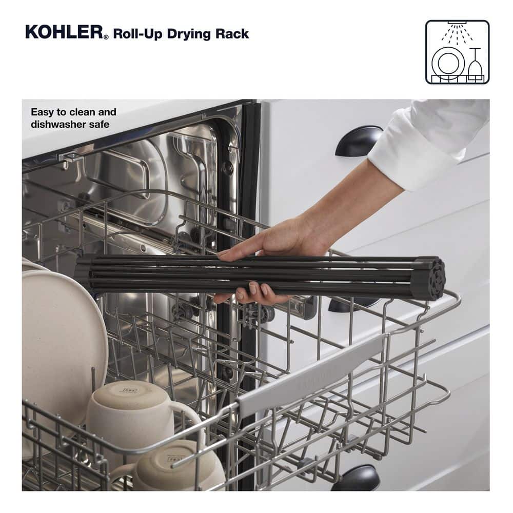 Charcoal Stainless Steel Roll-Up Multipurpose Kitchen Rack