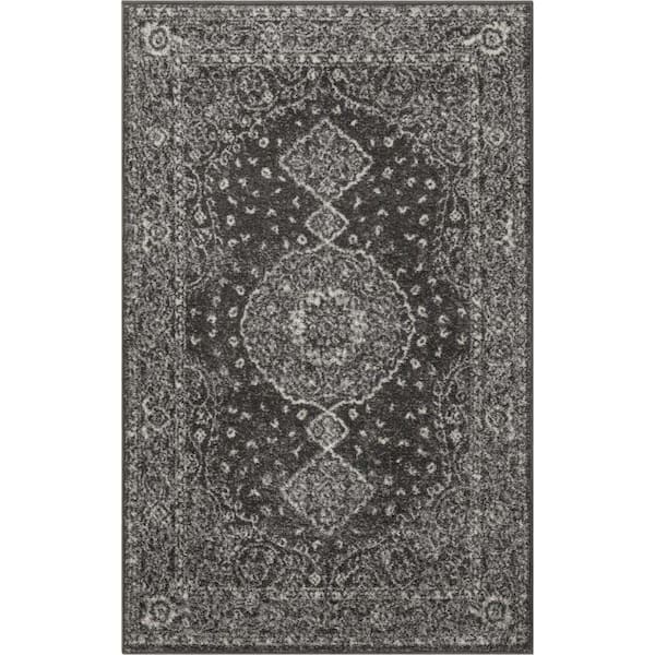 Unique Loom Bromley Midnight Dark Gray 3' 3 x 5' 3 Area Rug