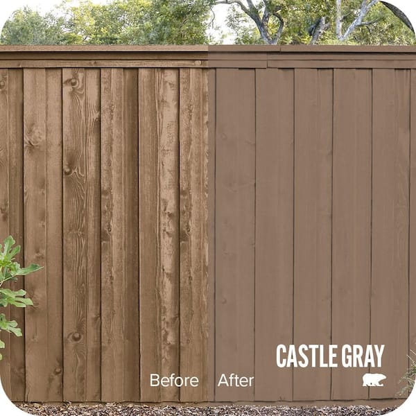 5 gal. #SC-147 Castle Gray Solid Color House and Fence Exterior Wood Stain
