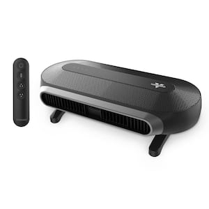 AXL 17 in. 5 Fan Speeds Desk Fan in Black with Remote