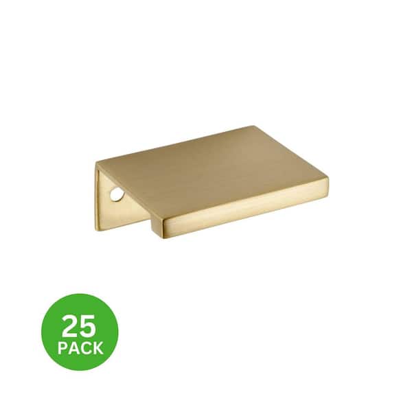 25-Pack Ethan 1-1/2 in. (38 mm) Center-to-Center Satin Brass Edge Drawer Pull