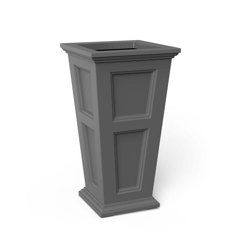 Graphite Grey Tall Self-Watering Polyethylene Planter