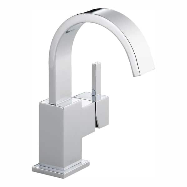 Delta Vero Single Hole Single-Handle Bathroom Faucet with Metal Drain Assembly in Chrome