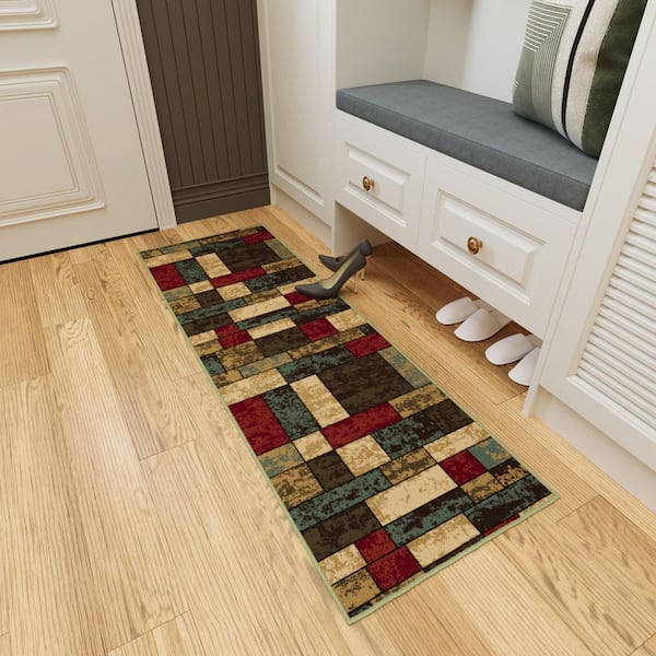 Ottomanson Ottohome Collection Non-Slip Rubberback Boxes Design 2