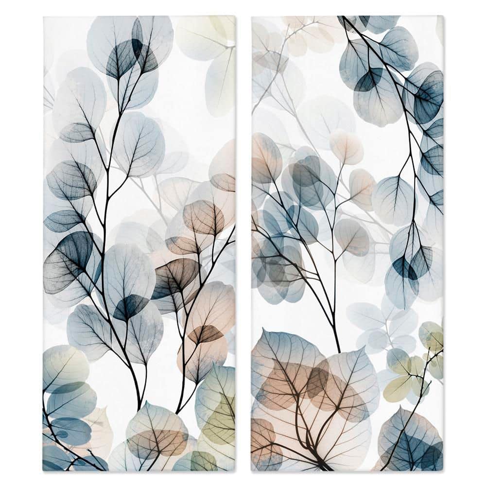 Elegant Abstract Botanical Plant Leaves by Albert Koetsier 2 Piece Unframed Graphic Art Print Nature 13 in. x 30 in. price history on PriceWatchPro