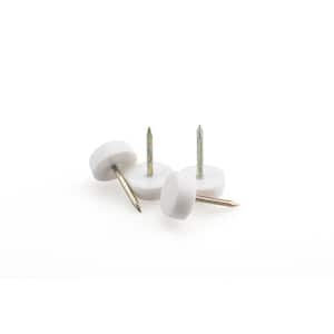 3/4 in. White Base Nail-On Glides (120-Pack)