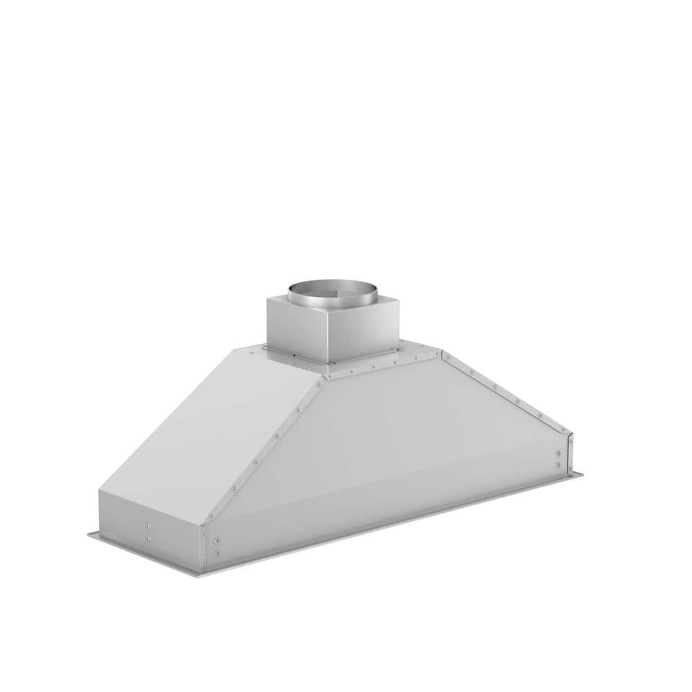 46-Inch Brushed Stainless Steel Range Hood Insert with LED Lighting