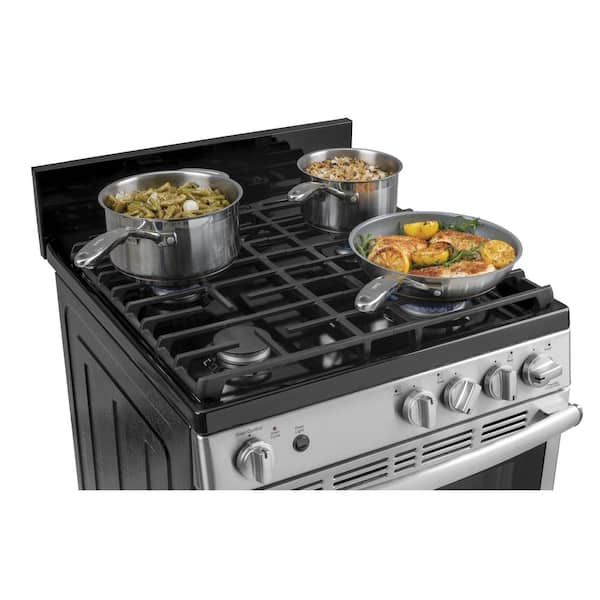 GE 24 in. 2.9 cu. ft. Element Freestanding Electric Range in Stainless  Steel JAS640RMSS - The Home Depot