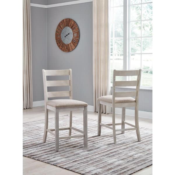 Skempton Beige Polyester Counter Height Bar Stool