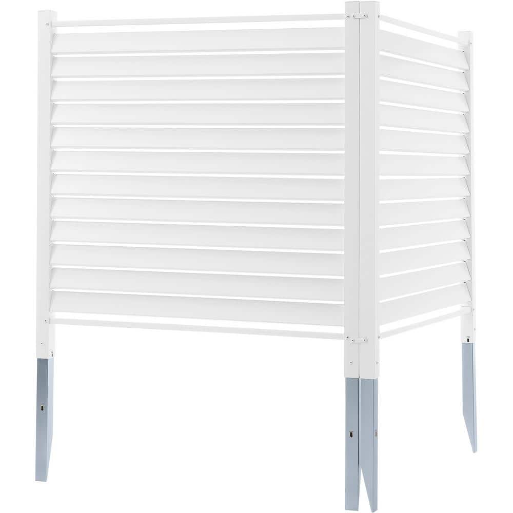 VEVOR 48 in. W x 48 in. H Vinyl Privacy Fence Panels Air Conditioner ...