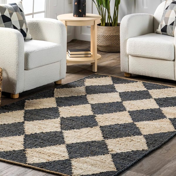 大特価 8 x ft. 5 Charcoal USA RUGS ft. Diamond Louie Olano Arvin ラグ・カーペット