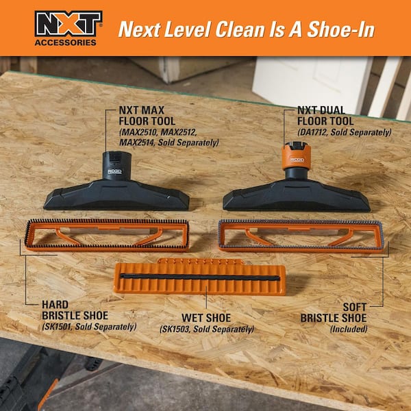 RIDGID NXT Floor Tool Soft Bristle Shoe Vacuum Attachment for RIDGID NXT Floor Tool Soft Bristle Shoe Vacuum Attachment for