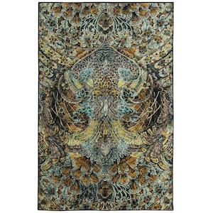 Lova Gold 8 ft. x 10 ft. Abstract Area Rug