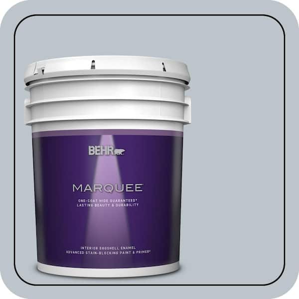 BEHR MARQUEE 5 gal. #N490-2 Icicles Eggshell Enamel Interior Paint & Primer